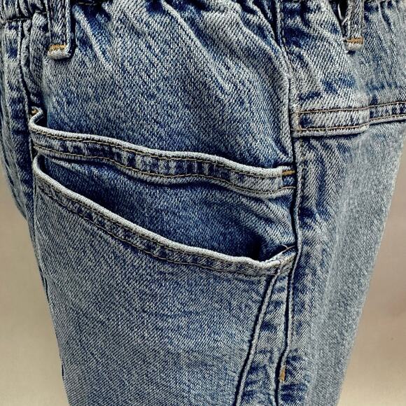 Powell Boyfriend Pull On Jeans Size Medium High Waist Paperbag - Picture 13 of 16